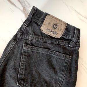 Wrangler relaxed fit black denim jeans